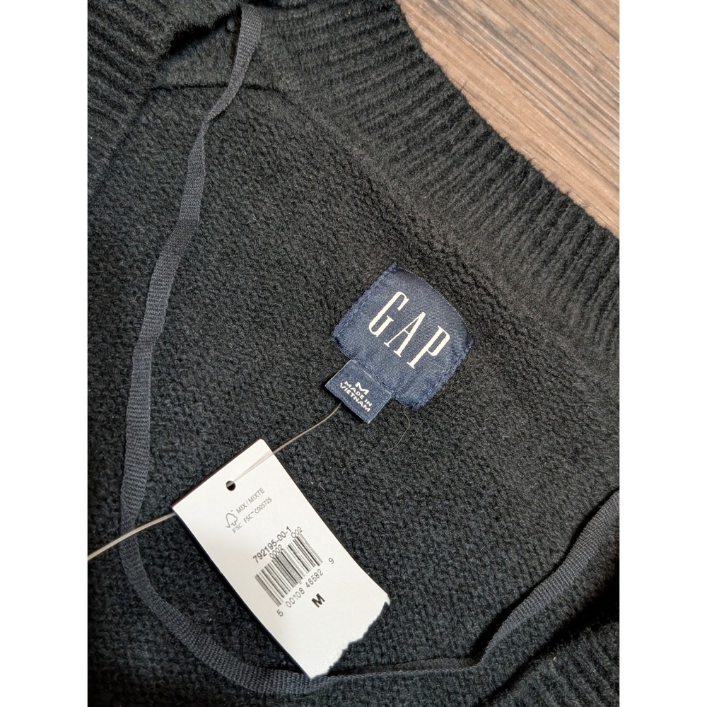 Gap Mens Black V-Neck Button Front Knit Cardigan Sweater Pockets 792195-00-1 M - Picture 3 of 4